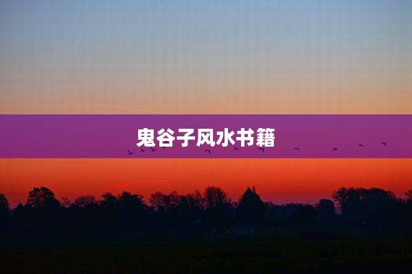 鬼谷子风水书籍