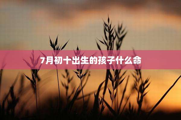 7月初十出生的孩子什么命
