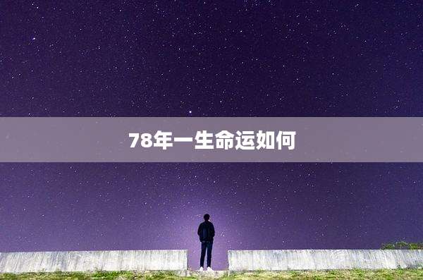 78年一生命运如何