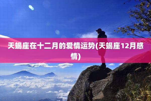 天蝎座在十二月的爱情运势(天蝎座12月感情)