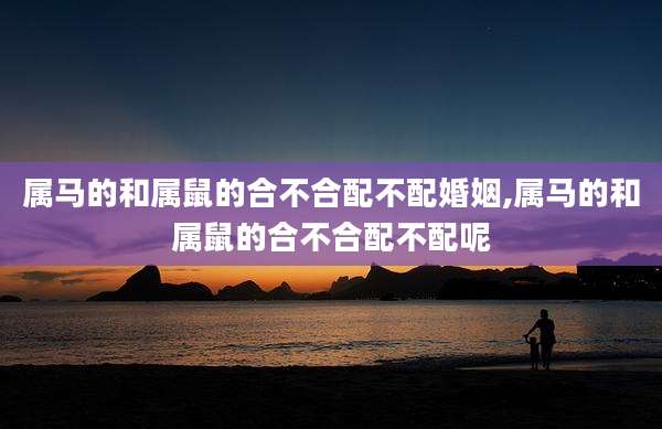 属马的和属鼠的合不合配不配婚姻,属马的和属鼠的合不合配不配呢