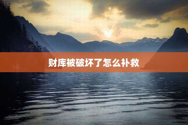 财库被破坏了怎么补救