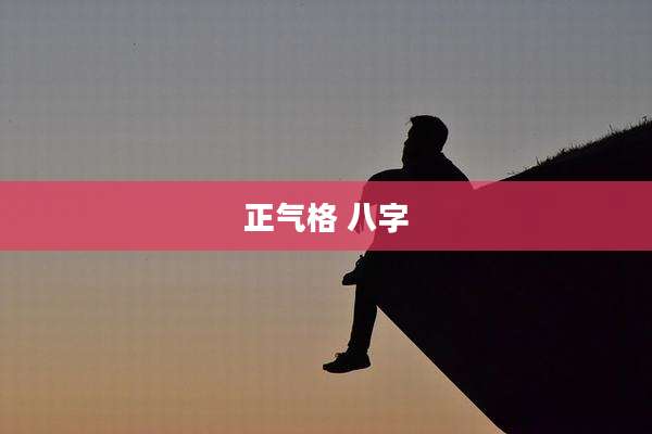 正气格 八字