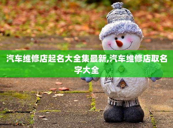 汽车维修店起名大全集最新,汽车维修店取名字大全