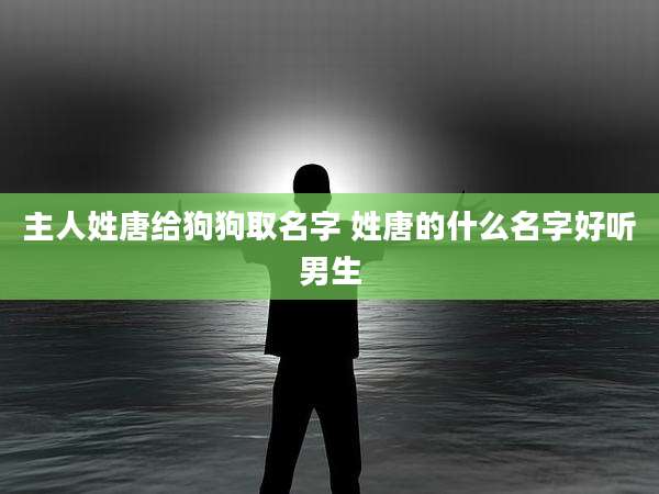 主人姓唐给狗狗取名字 姓唐的什么名字好听男生