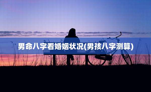 男命八字看婚姻状况(男孩八字测算)