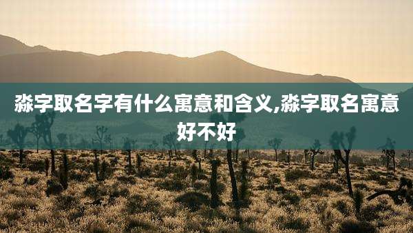 淼字取名字有什么寓意和含义,淼字取名寓意好不好