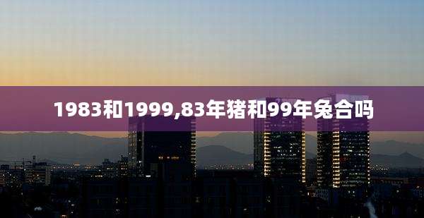 1983和1999,83年猪和99年兔合吗