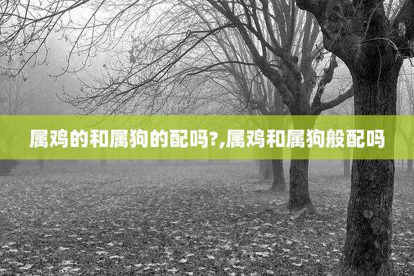 属鸡的和属狗的配吗?,属鸡和属狗般配吗