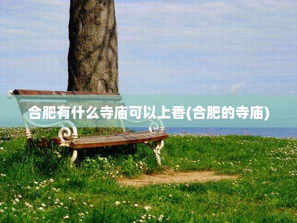 合肥有什么寺庙可以上香(合肥的寺庙)