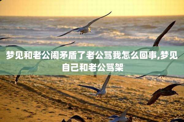 梦见和老公闹矛盾了老公骂我怎么回事,梦见自己和老公骂架
