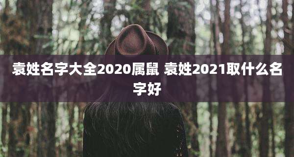 袁姓名字大全2020属鼠 袁姓2021取什么名字好