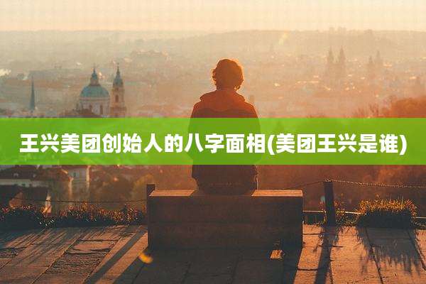 王兴美团创始人的八字面相(美团王兴是谁)