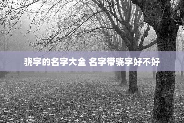 骁字的名字大全 名字带骁字好不好
