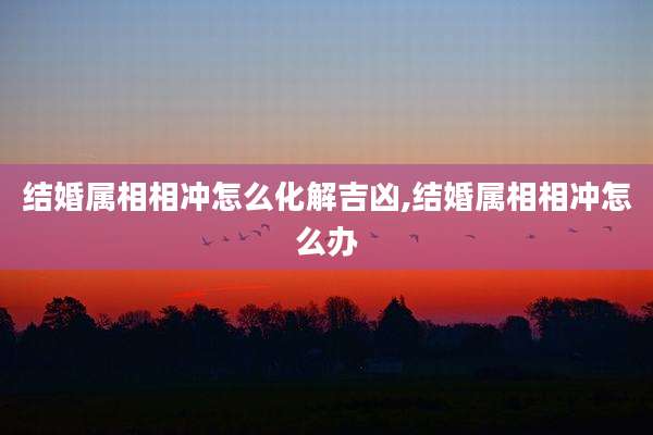 结婚属相相冲怎么化解吉凶,结婚属相相冲怎么办