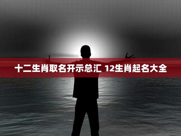 十二生肖取名开示总汇 12生肖起名大全