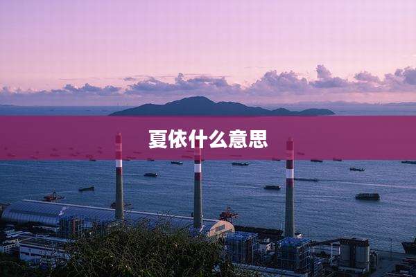 夏依什么意思