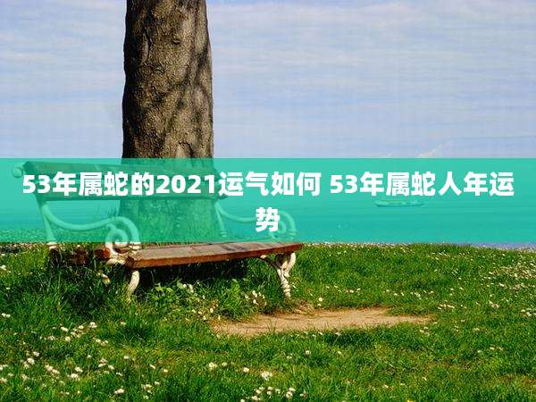 53年属蛇的2021运气如何 53年属蛇人年运势