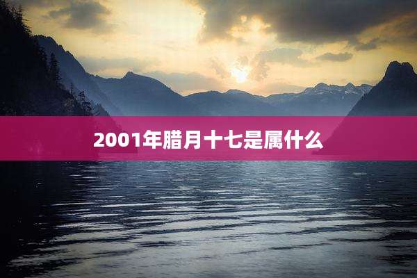 2001年腊月十七是属什么