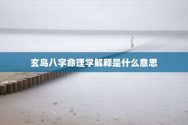 玄鸟八字命理学解释是什么意思