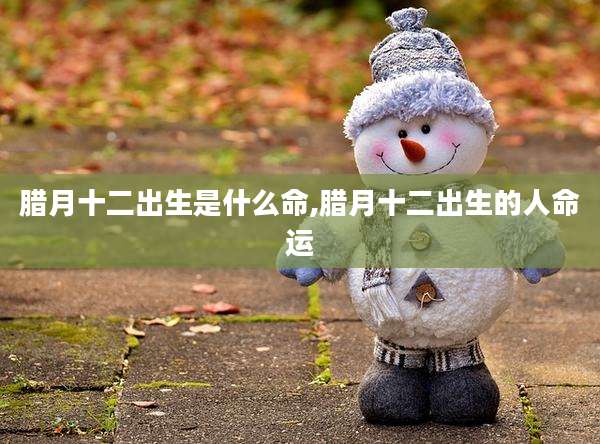 腊月十二出生是什么命,腊月十二出生的人命运