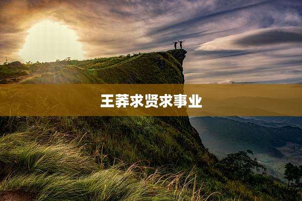 王莽求贤求事业