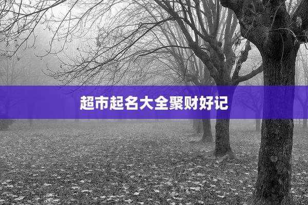 超市起名大全聚财好记