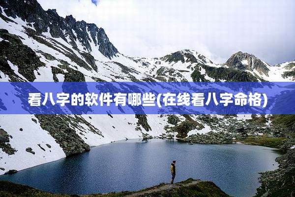 看八字的软件有哪些(在线看八字命格)