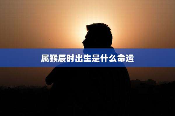属猴辰时出生是什么命运