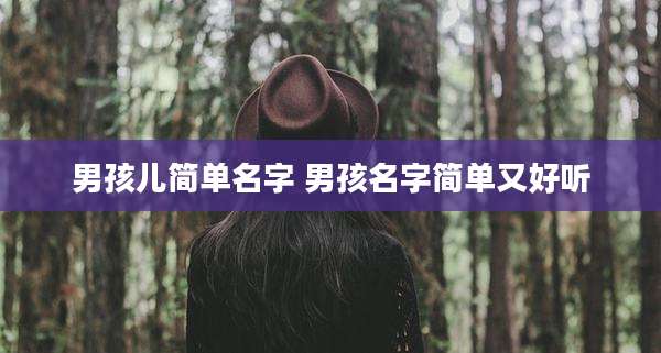 男孩儿简单名字 男孩名字简单又好听