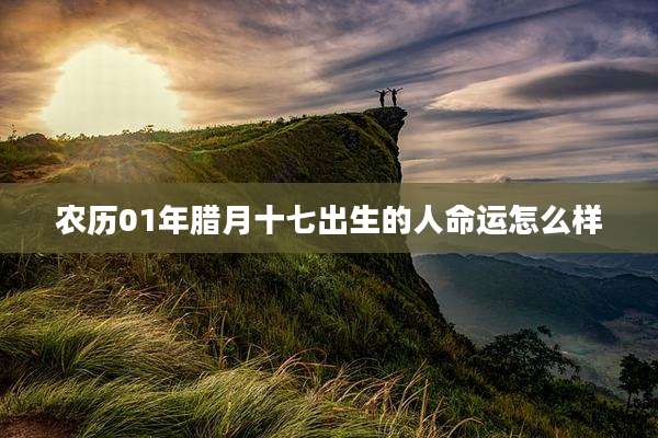 农历01年腊月十七出生的人命运怎么样