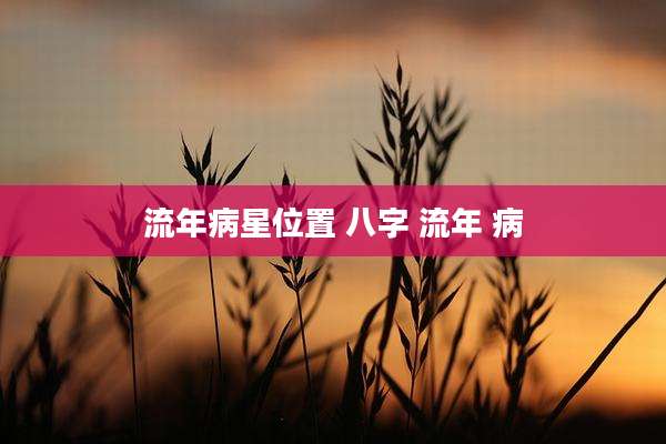 流年病星位置 八字 流年 病