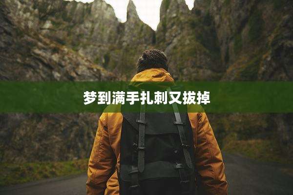梦到满手扎刺又拔掉