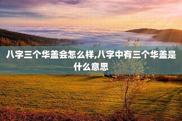八字三个华盖会怎么样,八字中有三个华盖是什么意思