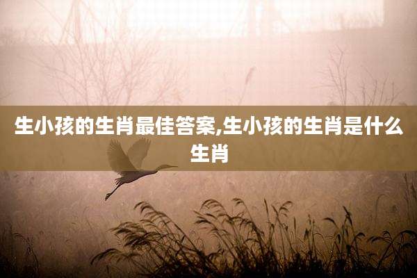 生小孩的生肖最佳答案,生小孩的生肖是什么生肖
