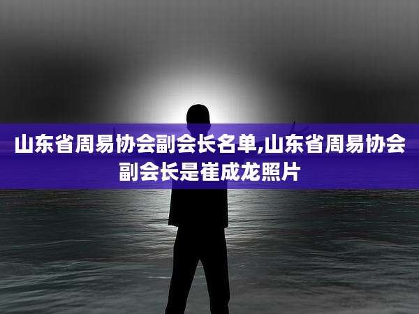 山东省周易协会副会长名单,山东省周易协会副会长是崔成龙照片