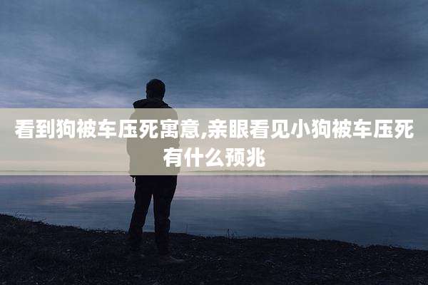 看到狗被车压死寓意,亲眼看见小狗被车压死有什么预兆