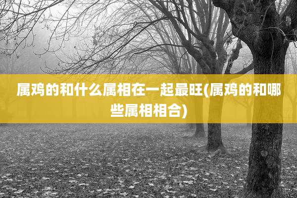 属鸡的和什么属相在一起最旺(属鸡的和哪些属相相合)