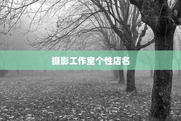 摄影工作室个性店名