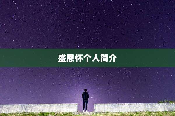 盛恩怀个人简介
