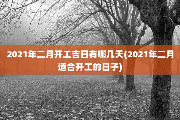 2021年二月开工吉日有哪几天(2021年二月适合开工的日子)