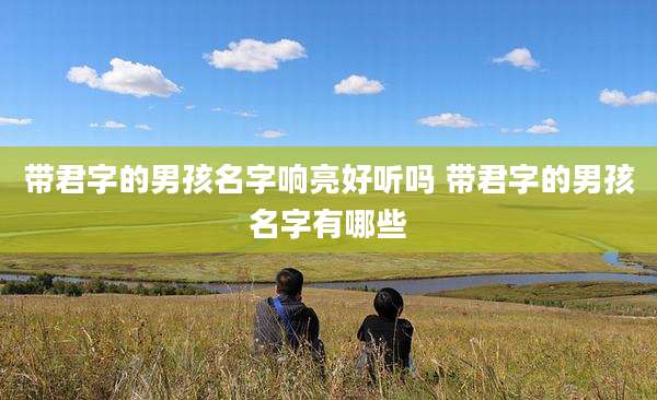 带君字的男孩名字响亮好听吗 带君字的男孩名字有哪些