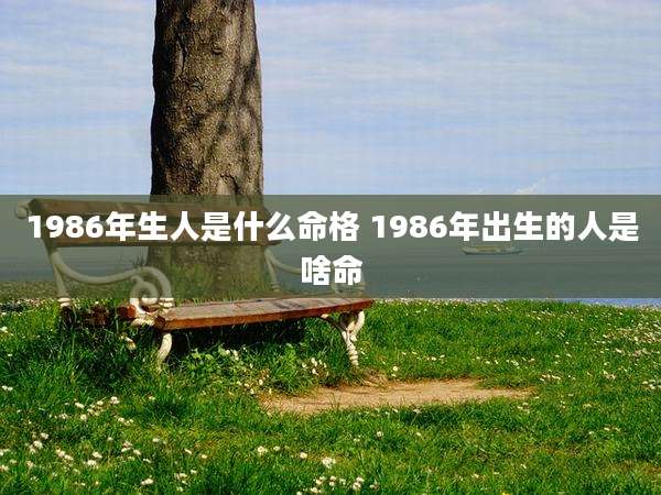 1986年生人是什么命格 1986年出生的人是啥命