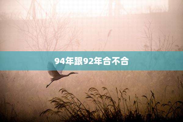 94年跟92年合不合
