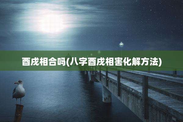酉戌相合吗(八字酉戌相害化解方法)