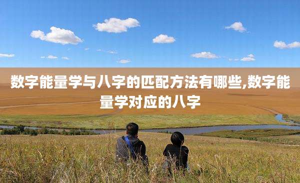 数字能量学与八字的匹配方法有哪些,数字能量学对应的八字