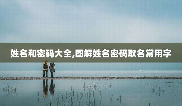 姓名和密码大全,图解姓名密码取名常用字