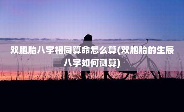 双胞胎八字相同算命怎么算(双胞胎的生辰八字如何测算)