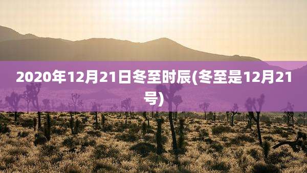 2020年12月21日冬至时辰(冬至是12月21号)