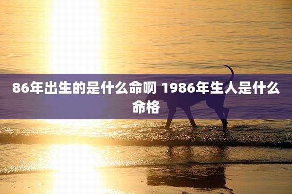 86年出生的是什么命啊 1986年生人是什么命格